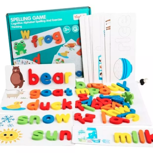 Juego Educativo De Encaje De Palabras En Inglés