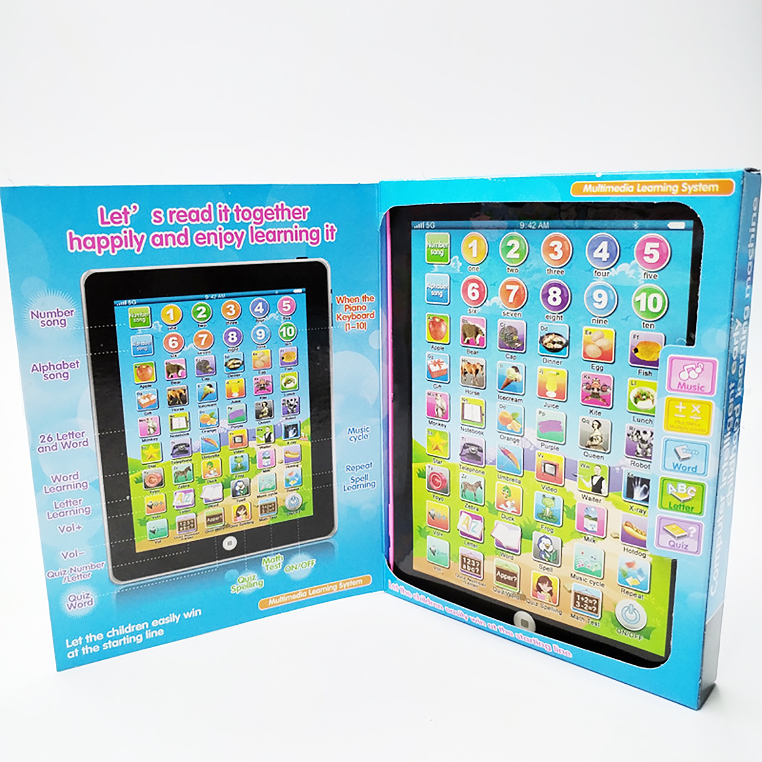 Máquina de lectura de aprendizaje de tabletas en inglés para niños